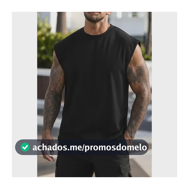 Regata Oversized Masculino Tamanho Grande Básica Lisa Preto P