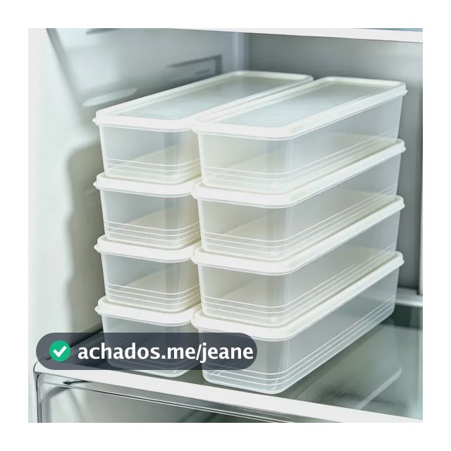Jogo 3 Potes Herméticos Retangulares Com Tampa