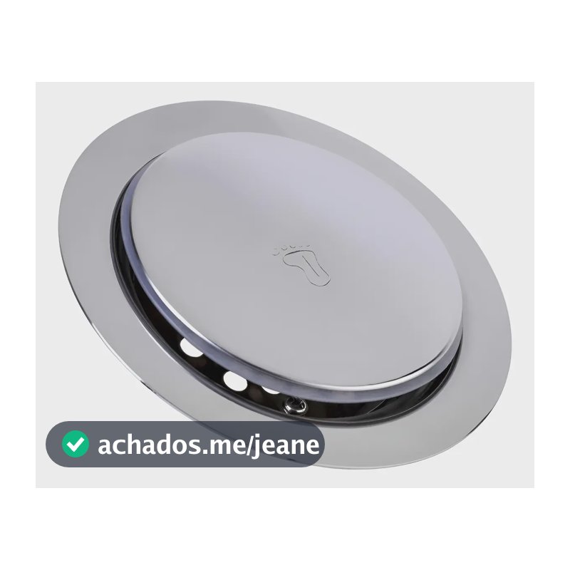 Ralo Inteligente Click Redondo Banheiro Inox 10cm 10x10 903 Prateado
