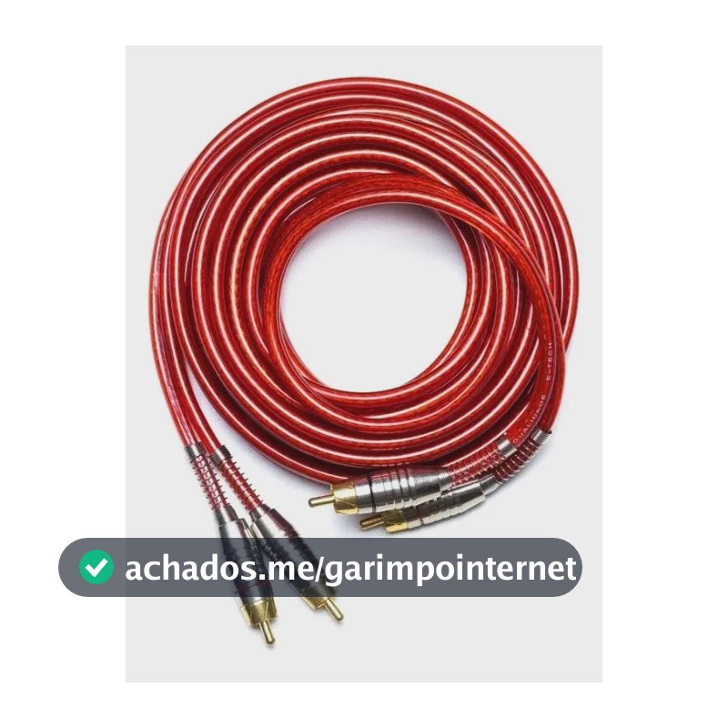 Cabo Rca 5 Metros Blindado Profissional Linha Prime Auto