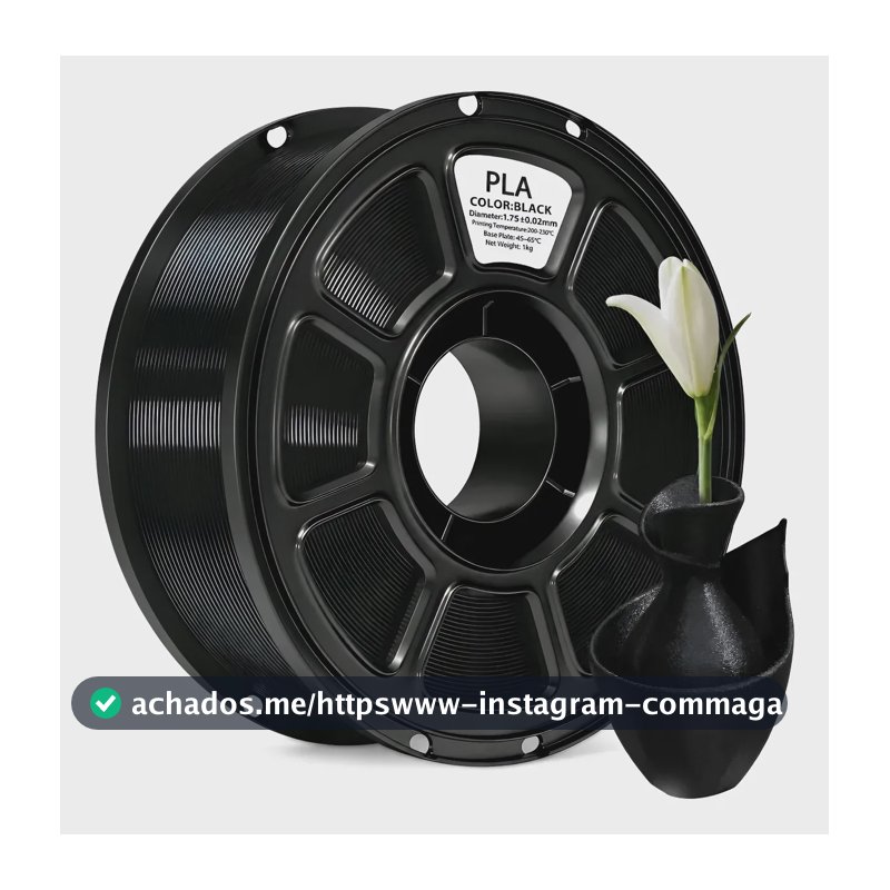 Filamento Pla 1,75mm 1kg Para Impressora 3d Branco Ou Preto