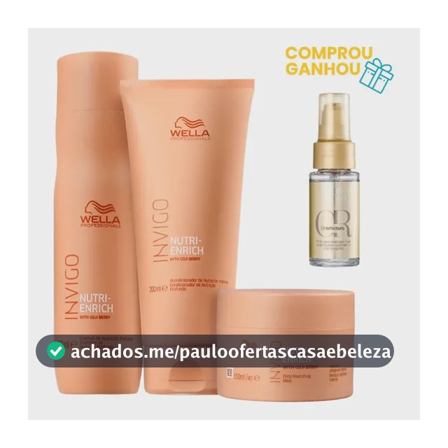 Kit Enrich Shampoo, Cond, Másc E Oil Reflections - Wella