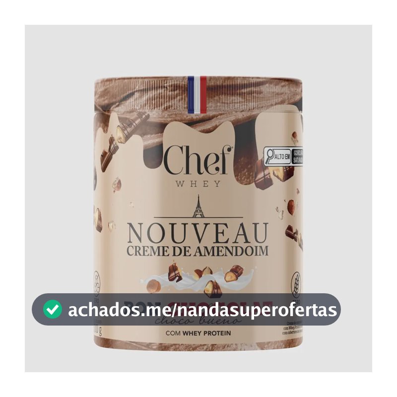 Pasta De Amendoim Premium com Whey Protein Sabor Choco Bueno 600g - Chef Whey