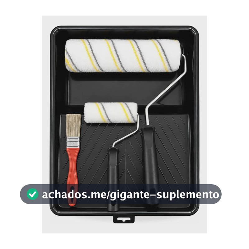 Kit De Pintura Anti- Gotas Rolos 23/9cm Lã Microfibra + 3pçs