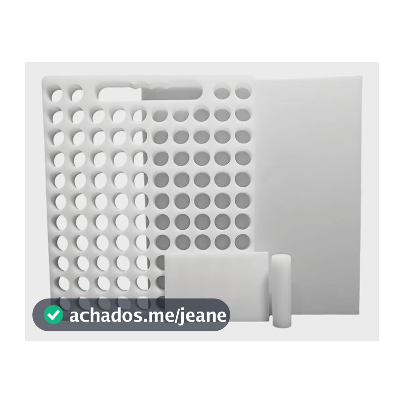 Placa Porcionadora De Doce 15g 104 Furos Brigadeiro Beijinho Branco