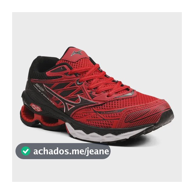 Tênis Mizuno Wave Creation Original Macio Corrida Promoção Vermelho 43 Br