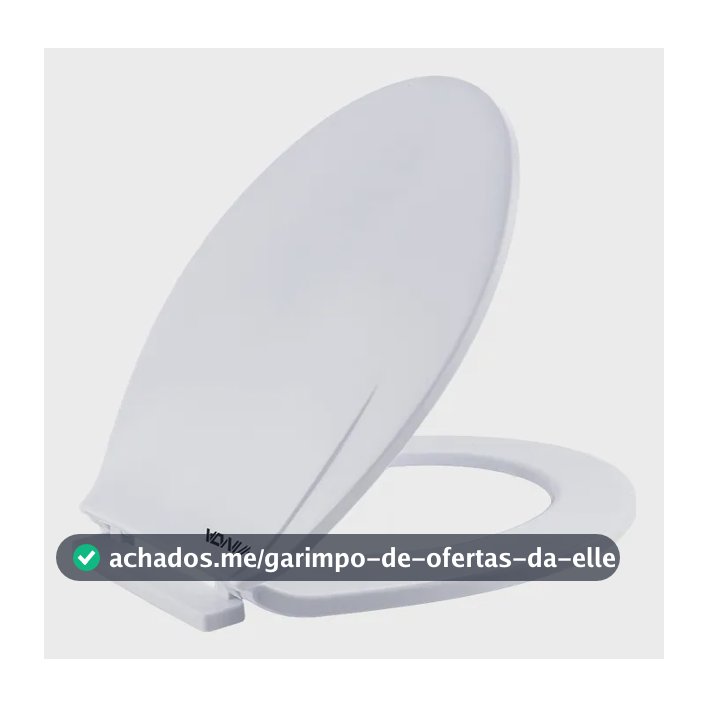 Assento Sanitário Oval Universal Pp Com Tampa Vaso Branco