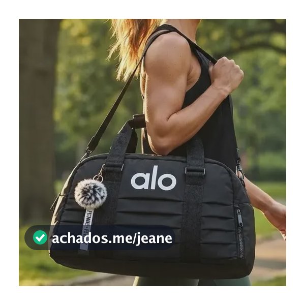 Mala Esportiva Estampada Alo Para Viagem,treino Com Chaveiro Preto Alo