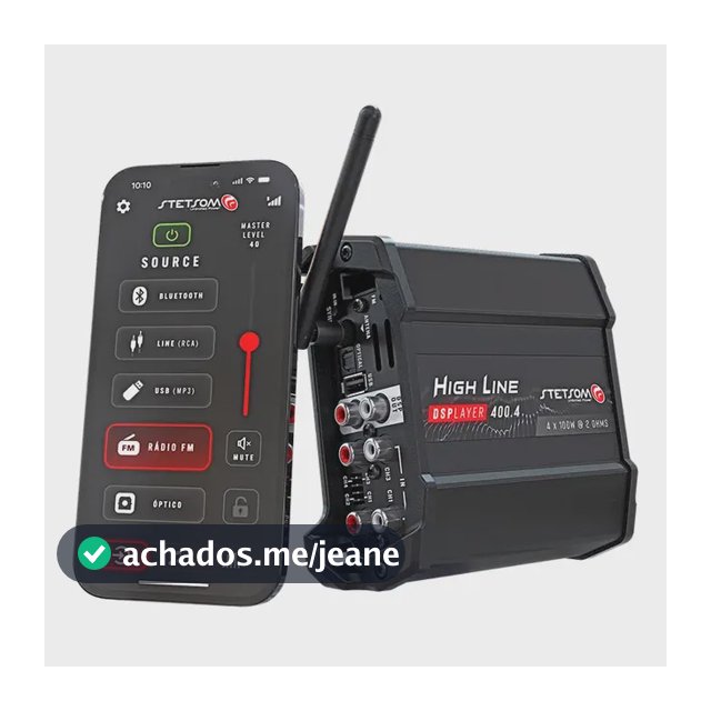 Modulo Amplificador Stetsom Hl400.4 Multiplayer Fm Bt Usb Preto