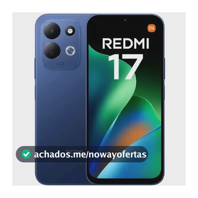 Smartphone Xiaomi Redmi 17 4G 4GB RAM 256GB Tela 6,9 120Hz Bateria 7500mAh 50MP Azul