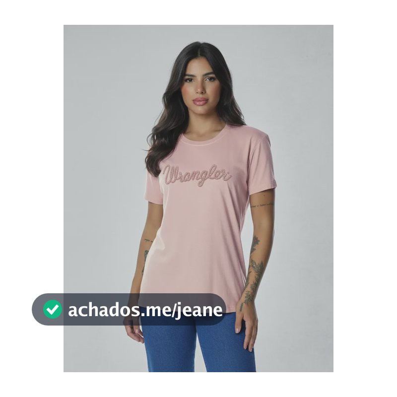 Camiseta T-shirt Wrangler Feminina Wf5503vm Rose P