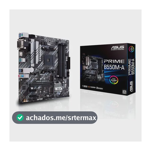 Placa-mãe Asus Prime B550m-a Amd Am4 Ddr4 90MB14I0-C1BAY0 Cor Preto