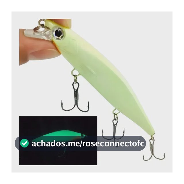 Isca Meia Água Glow Brilhosa 11cm 12g H Fishing Tucunaré Robalos