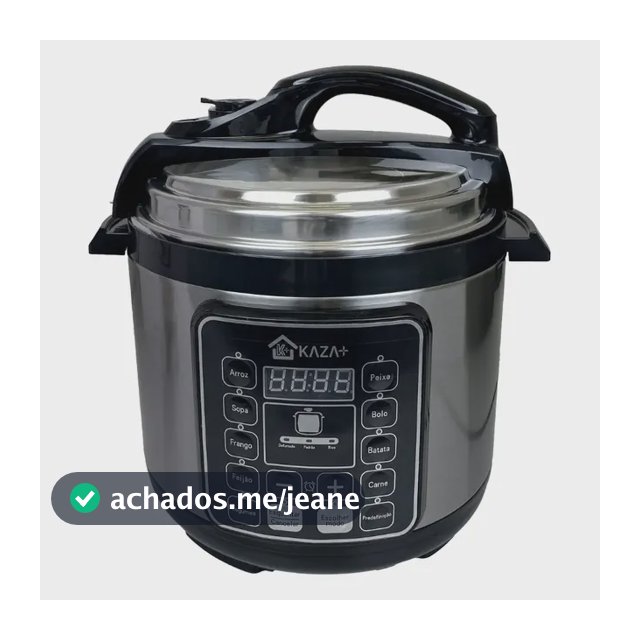 Panela De Pressão Elétrica 5 Litros 1000w Kaza+ Inox Prateado 127v