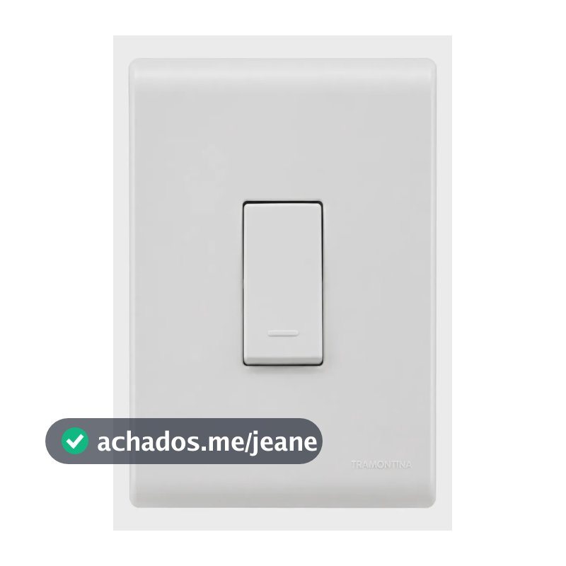 Interruptor 1 Tecla Simples Com Placa Liz Branco Tramontina