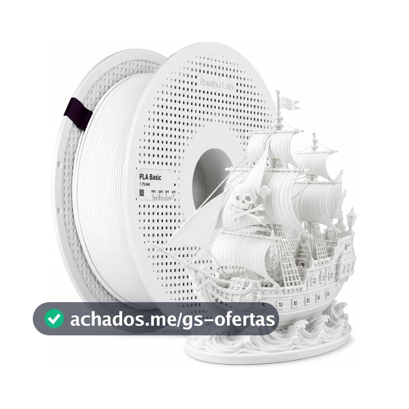 Filamento Pla Bambu Lab Lite C/ Carretel Impressão 3d 1kg Branco Lite