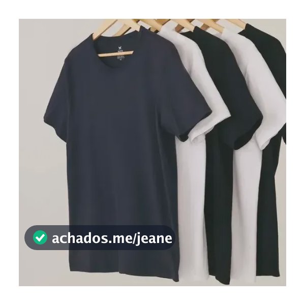 Kit 5 Camisetas Básica Hering Algodão Masculina Original