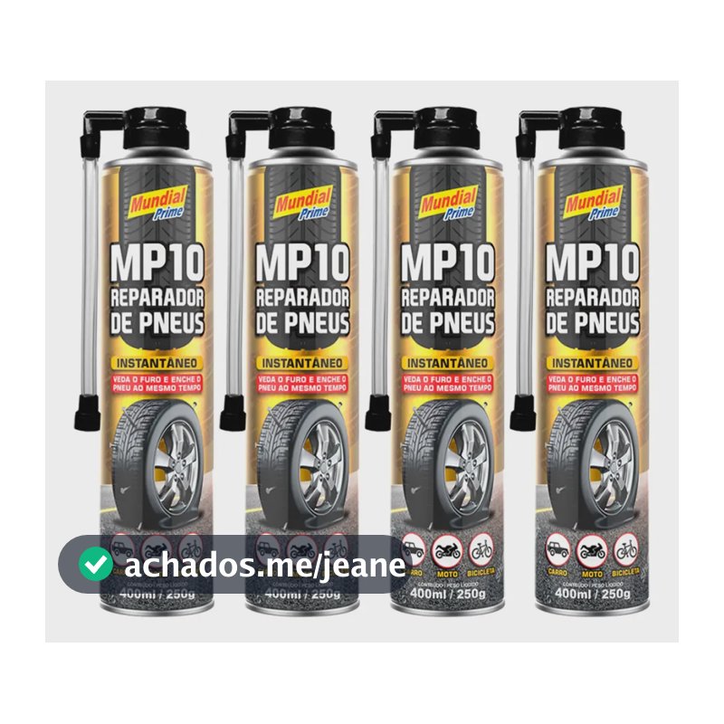 4 Reparo Pneu Instantâneo Furo Veda Enche Carro Moto Bike