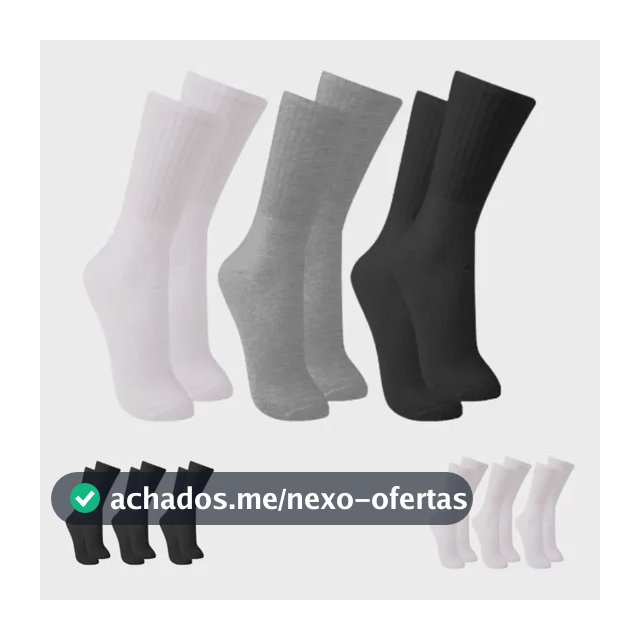 Meia Longa Trifil Algodão 3 Pares Masculino Esportiva