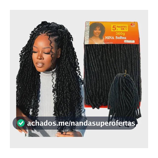 Aplique Cabelo Nina Softex 360g 90cm Crochet Braids 5x1