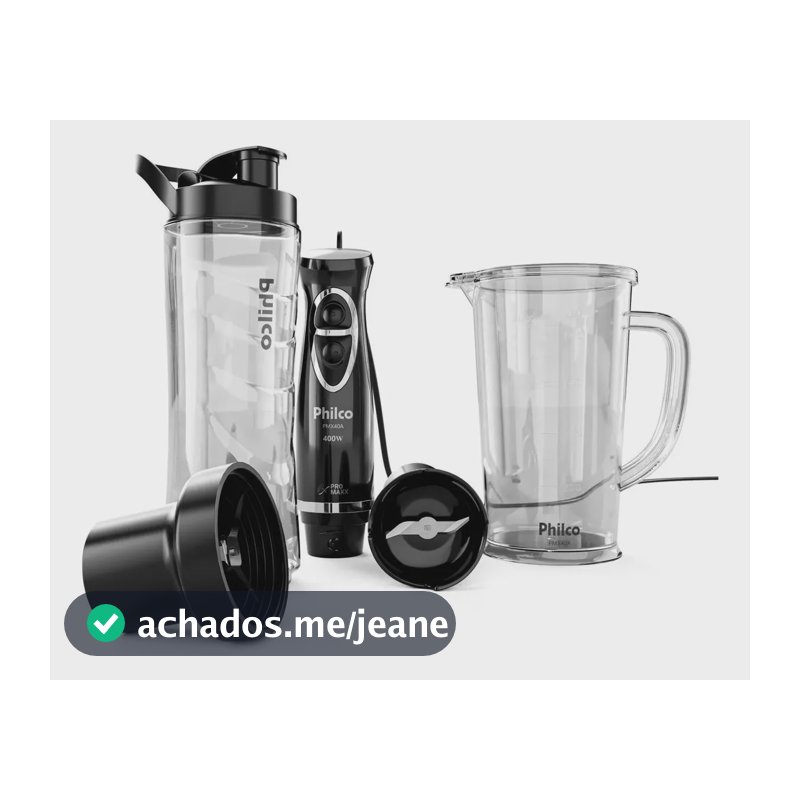 Mixer E Blender Philco 1 Velocidade + Turbo 400w Pmx40a Preto