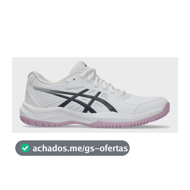 Tênis Asics Court Slide 4 Feminino Branco/rosa 37 Br