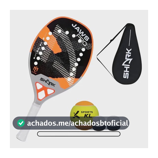 Raquete De Beach Tennis Shark Jaws Pro 22mm Cappelletti Brin 320/330g 25/26 B