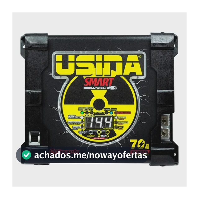 Fonte Usina Smart Connect 70A 12V Bivolt Som Automotivo Preto