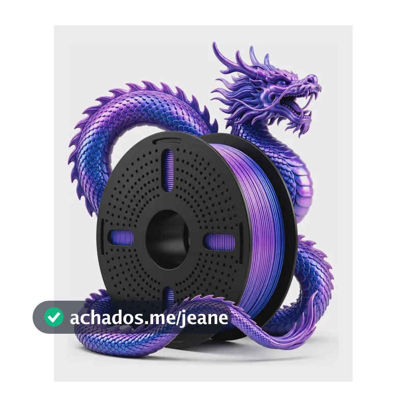 Filamento Impressora 3d Pla Silk Duo Color 1.75 Print Pulse Azul/roxo
