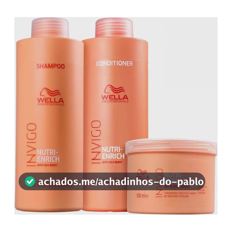 Kit Champú Condicionador E Máscara Nutri Enrich Invigo Wella
