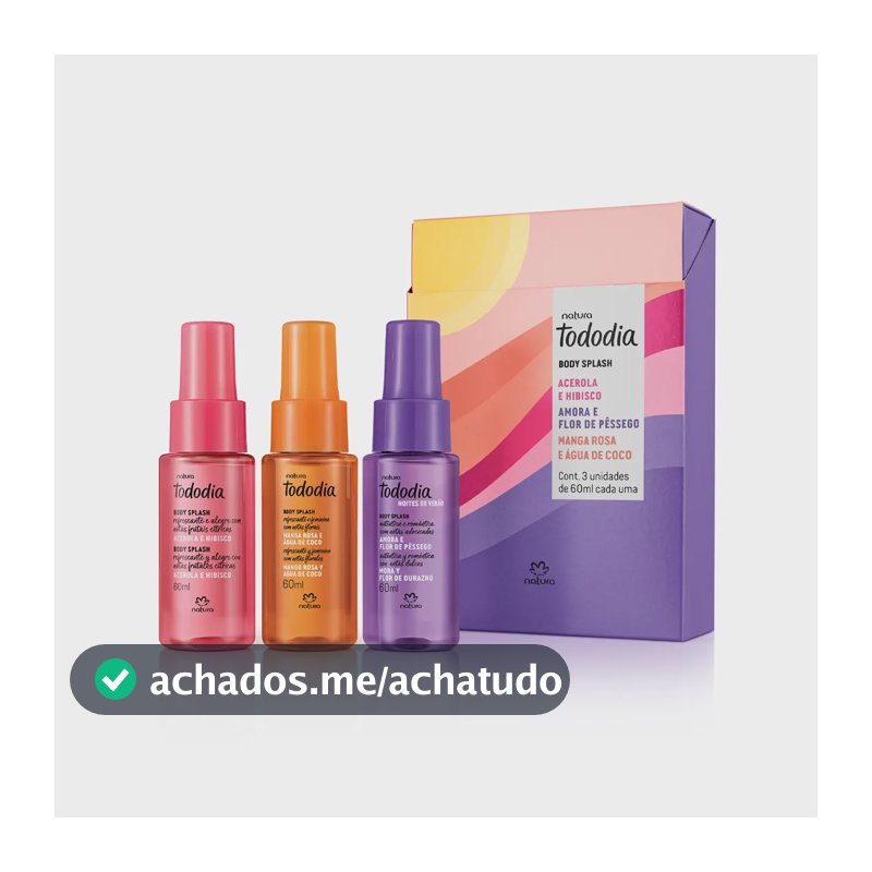 Kit Natura Tododia Body Splash Miniaturas Verão (3 Unidades)