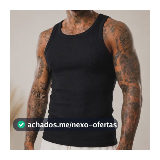 Regata Americana Masculina Canelada Slim Básica Premium Preto M Canelado