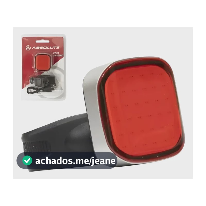 Sinalizador Led Traseiro Bike Absolute Square Pisca Usb Mtb Vermelho