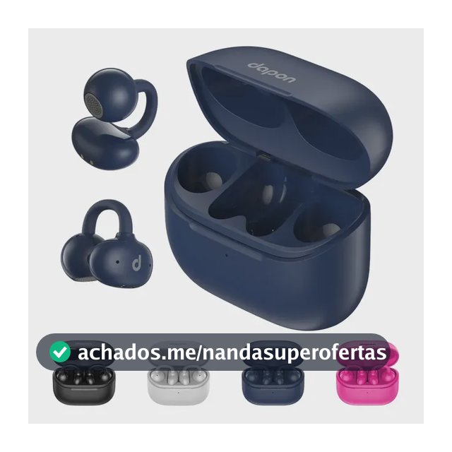 Fone Open Ear Dapon Dpf25 Bluetooth 6.0 Sem Fio Azul