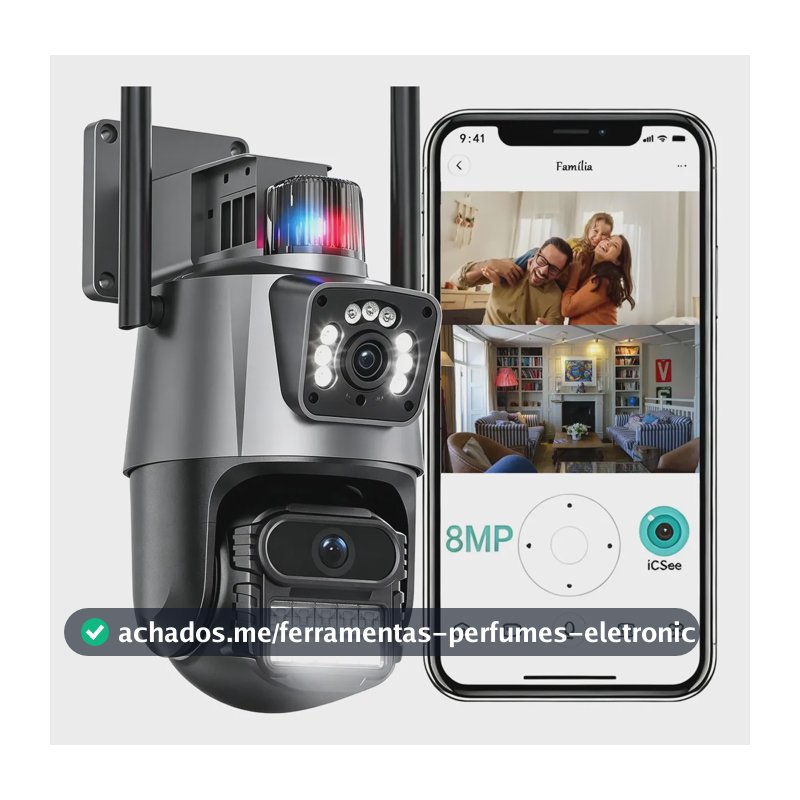 Câmera De Segurança 4k Speed Dome Ip Com Sirene E Alarme  Ipsky2-wifi