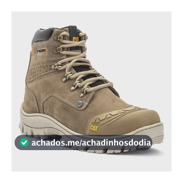 Bota Caterpillar Masculina Coturno Couro Original Leve Nl241