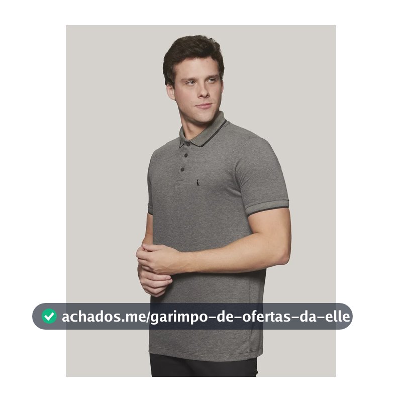 Camisa Polo Piquet Denali Friso Reserva Preto Liso M