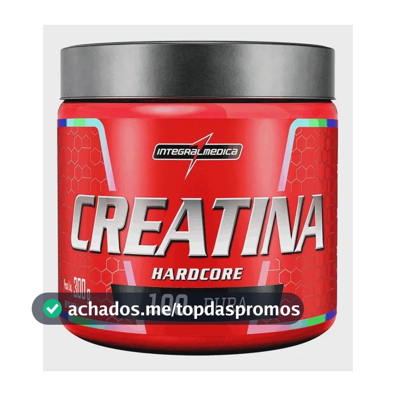 Creatina Integralmédica Monohidratada Hardcore em pó Sem sabor x 300g