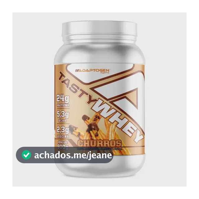 Proteína Adaptogen Tasty Whey 24g Sabor Churros 900g Sem Glúten