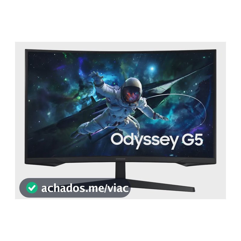 Monitor Gamer Samsung Odyssey G5 32 Curvo 165hz 1ms Bivolt Preto