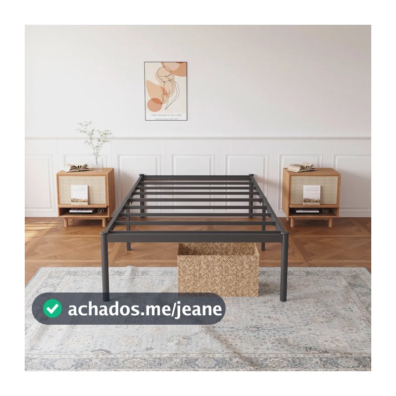 Estrutura De Cama De Metal, Solteiro, Com Espaço De Armazena Cor Preto Hot Wheels