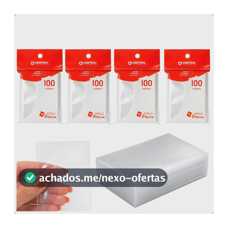 Central Shield Básico 400 Sleeves 65x90mm Pokémon Tcg Magic Tcg