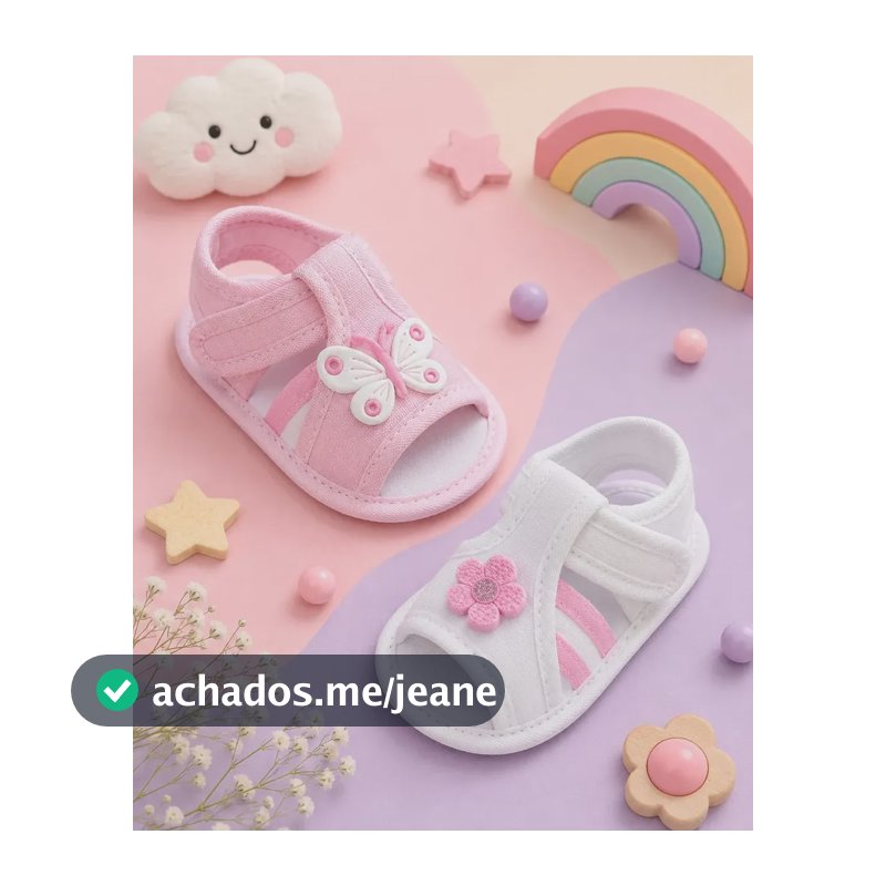 Kit Sandália Infantil Bebê Menina Com Flor E Borboleta Linda Rosa Doce E Rosa 15 Borboleta E Flor