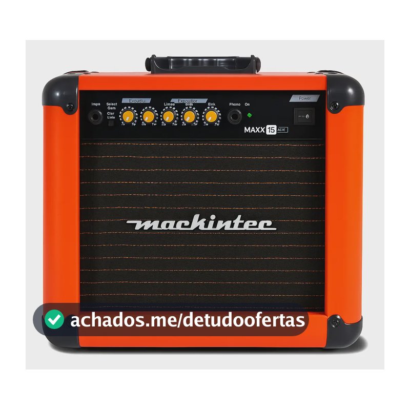 Cubo Amplificador Guitarra Mackintec Maxx 15w Lr Laranja