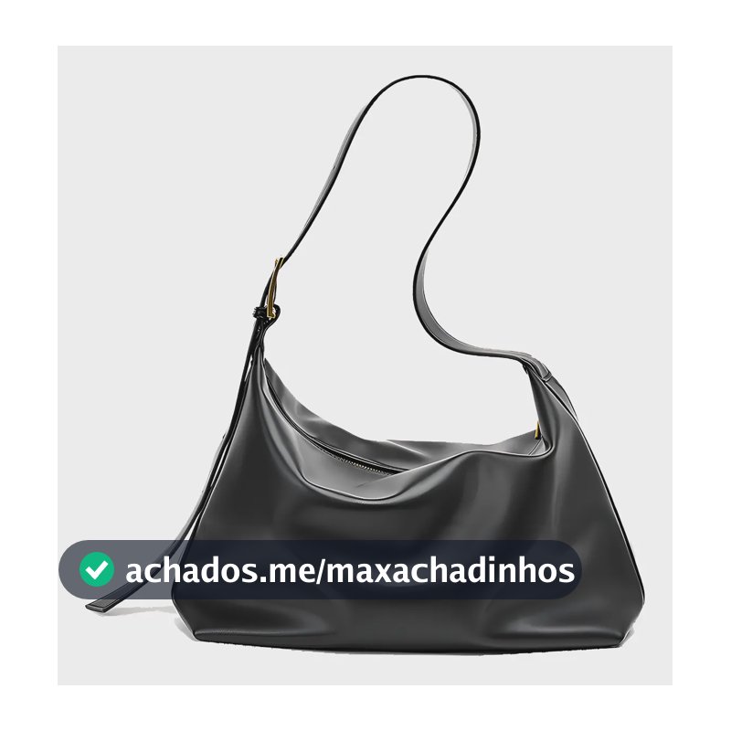 Bolsa Feminina Média Couro Vintage Pu de Grande Capacidade Cor Preto Alwy