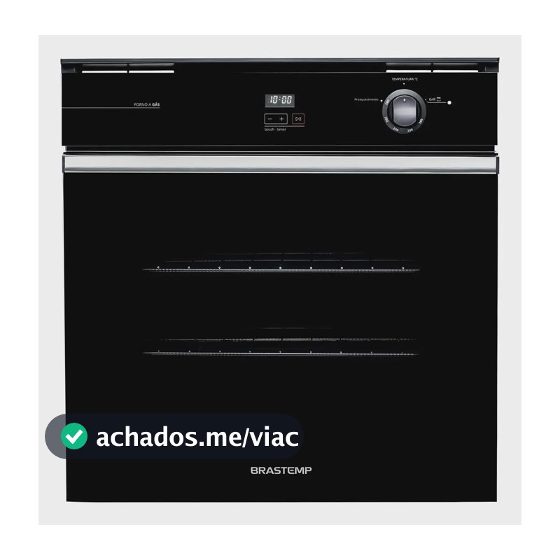 Forno de Embutir a Gás Brastemp 78L Preto Grill - BOA84AE