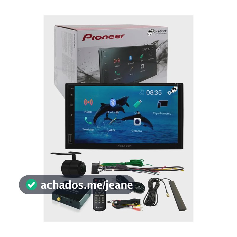 Multimídia Pioneer Dmh-145br + Câmera De Ré + Tv Digital