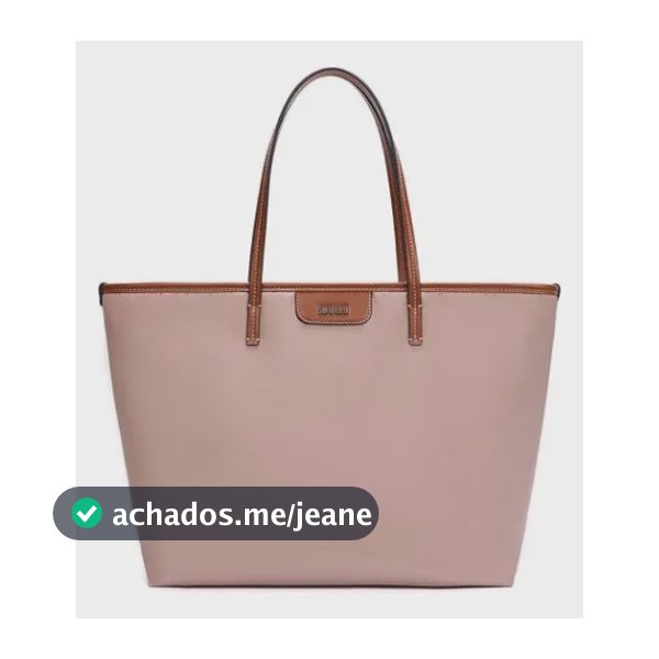 Bolsa Santa Lolla Shopper Nylon Bege Bege