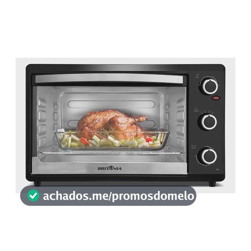 Forno Elétrico Britânia 44L Preto Dupla Resistência 1500W BFE44P 127V