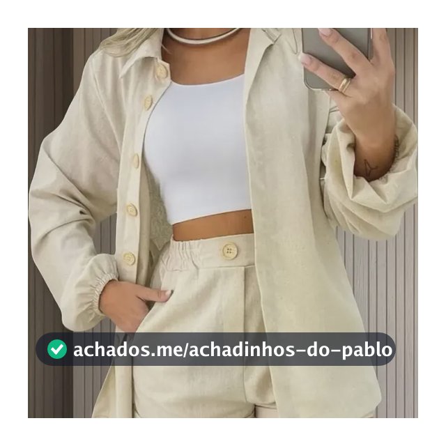 Conjunto Linho Feminino Camisa E Short Linha Premium